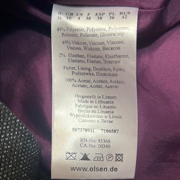 Olsen Black Structured Blazer with Stand-Up Collar - Picture 3 of 4